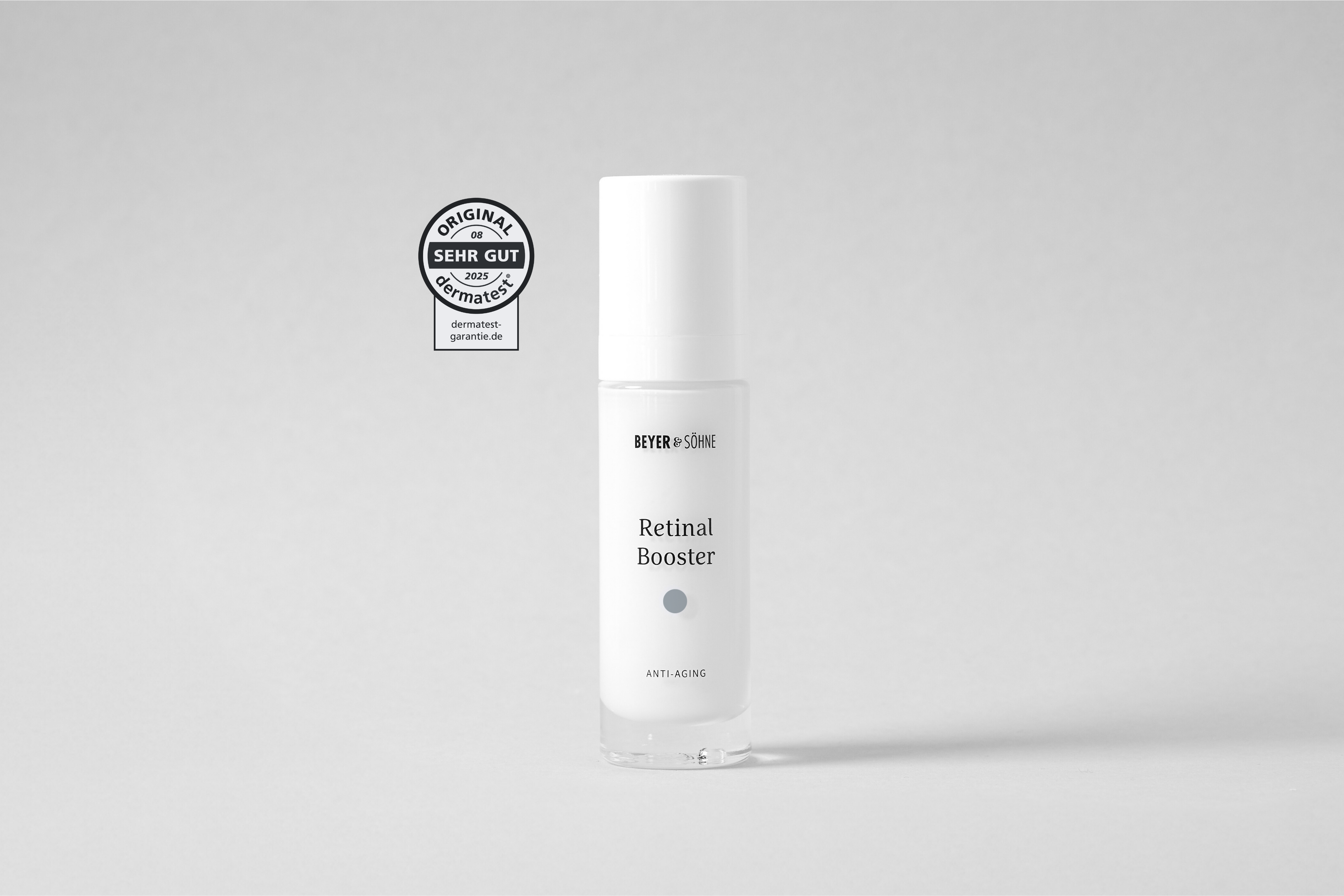 Produktbild vom Retinal Booster von Beyer und Söhne mit dem Dermatest Siegel "sehr gut" für empfindliche Haut geeignet